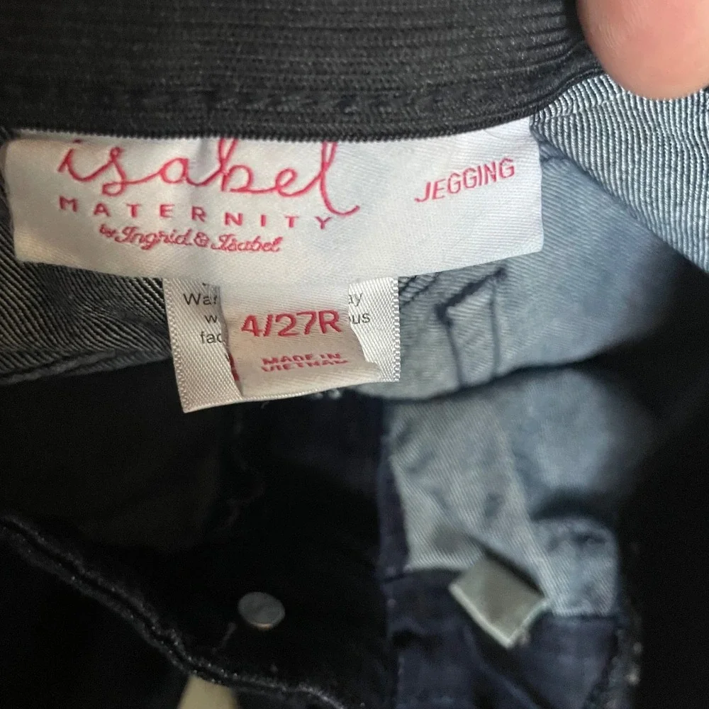 Isabel Maternity Ingrid &‎ Isabel Dark Wash Jeggings Comfort Waist Size 4/27R - Picture 3 of 4